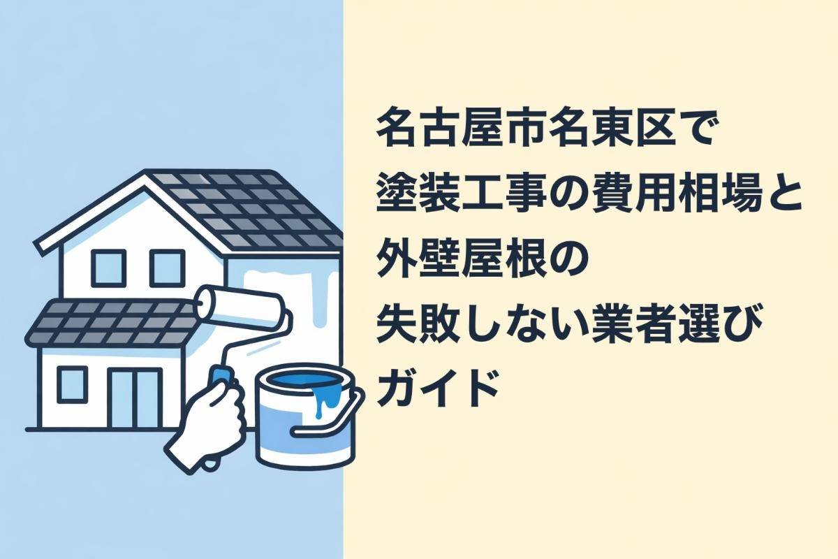 名古屋市名東区で塗装工事の費用相場と外壁屋根の失敗しない業者選びガイド