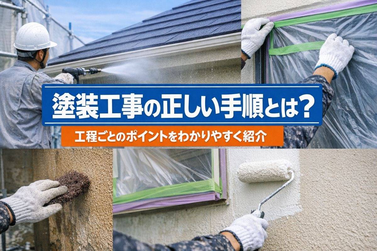 塗装工事の正しい手順とは？工程ごとのポイントをわかりやすく紹介