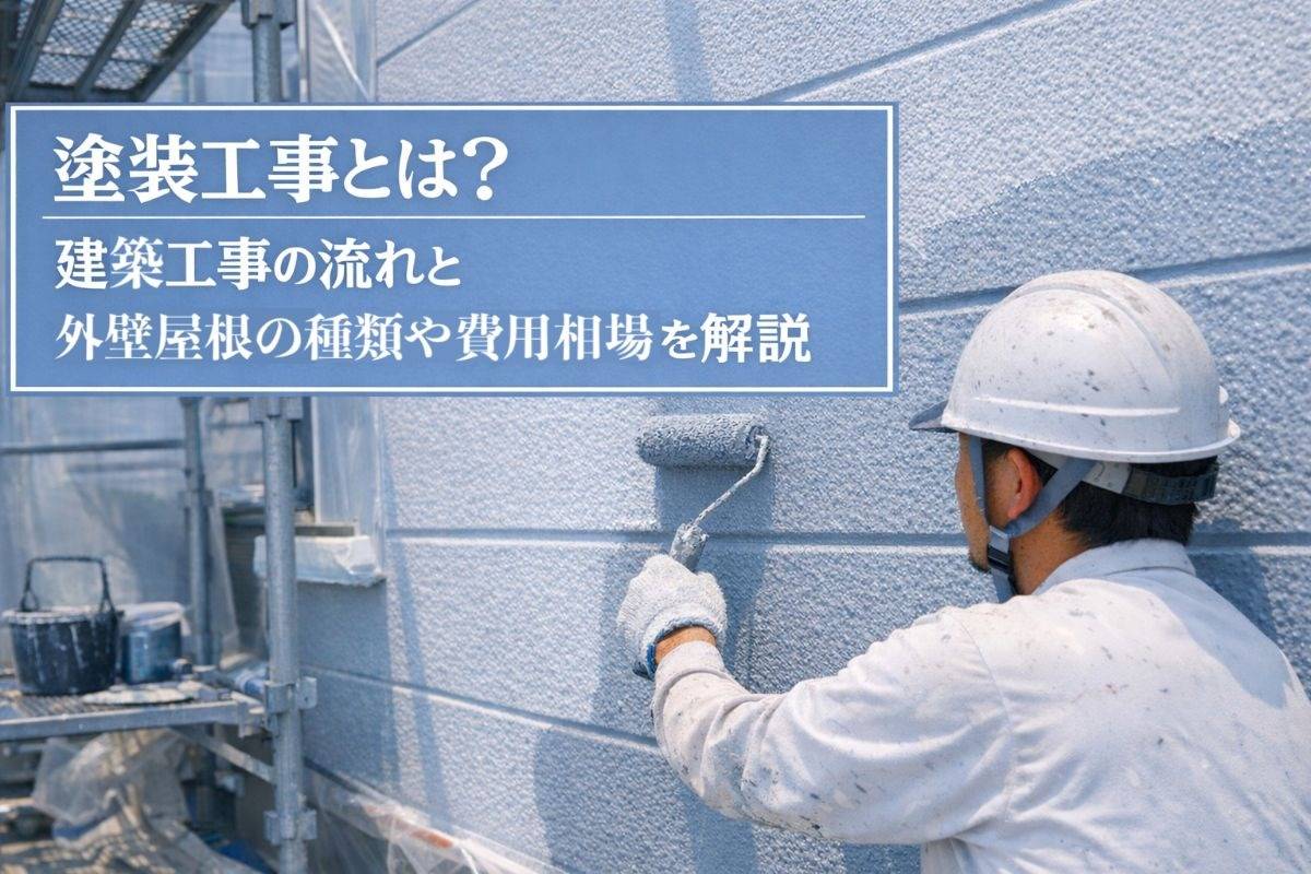 塗装工事とは？建築工事の流れと外壁屋根の種類や費用相場を解説