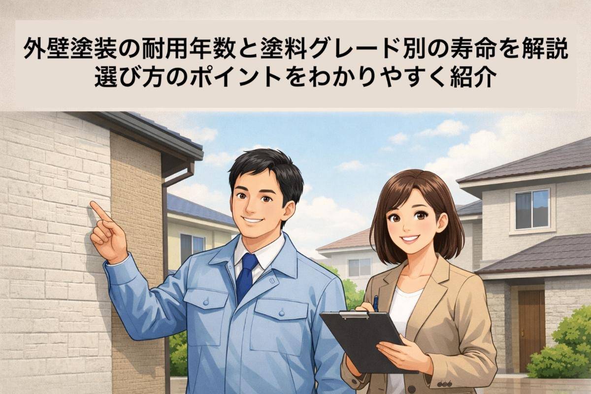 外壁塗装の耐用年数と塗料グレード別の寿命を解説・選び方のポイントをわかりやすく紹介