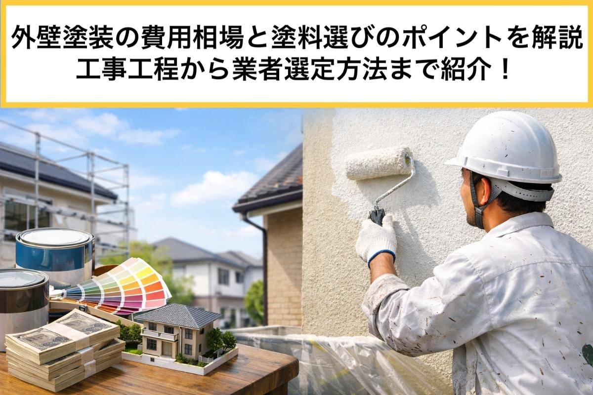 外壁塗装の費用相場と塗料選びのポイントを解説・工事工程から業者選定方法まで紹介！