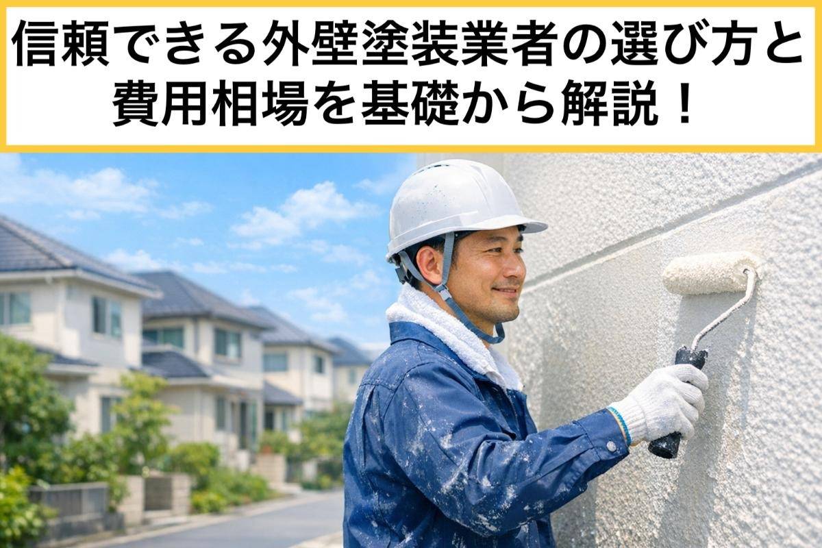 信頼できる外壁塗装業者の選び方と費用相場を基礎から解説！