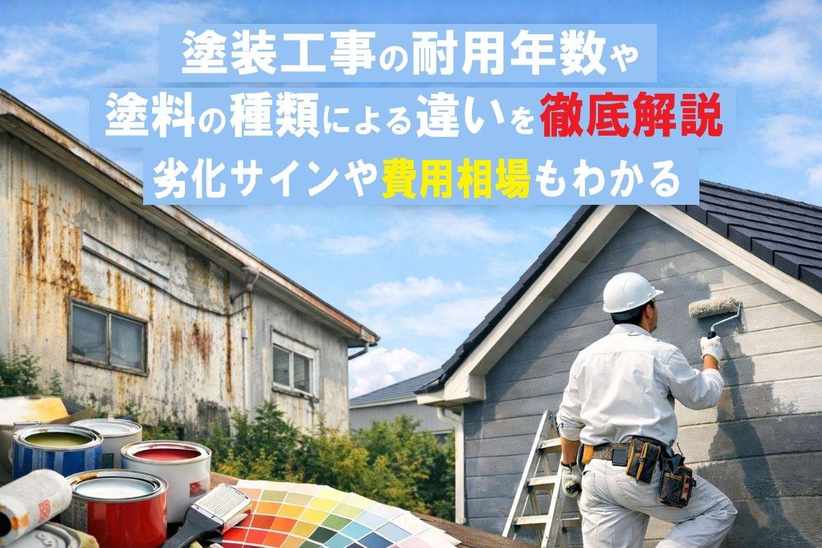 塗装工事の耐用年数や塗料の種類による違いを徹底解説｜劣化サインや費用相場もわかる