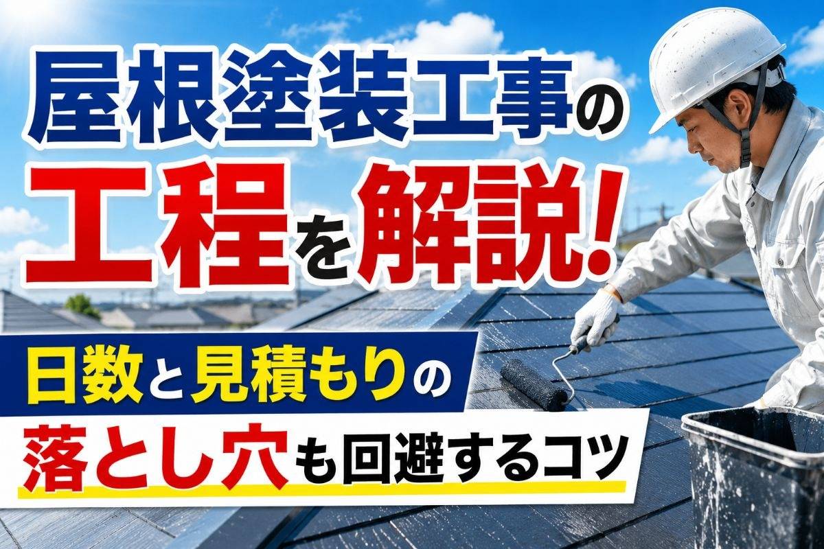 屋根塗装工事の工程を解説!日数と見積もりの落とし穴も回避するコツ