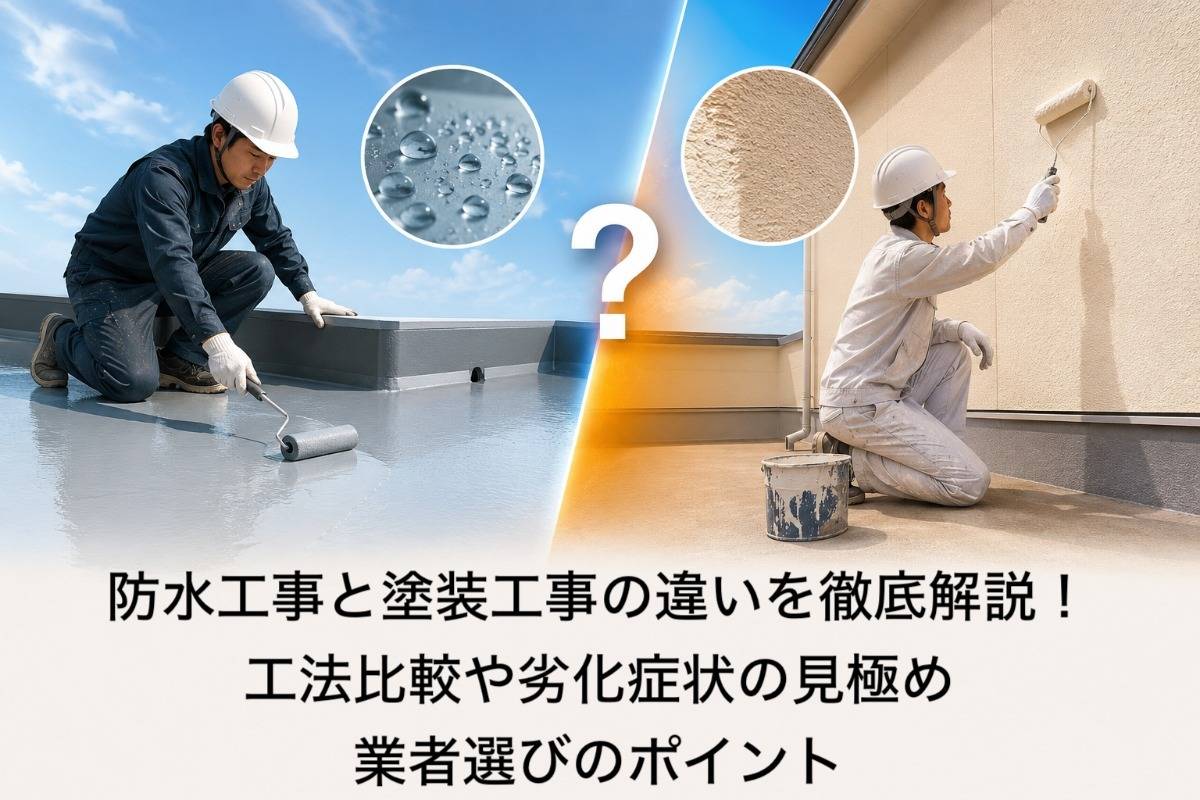 防水工事と塗装工事の違いを徹底解説!工法比較や劣化症状の見極め・業者選びのポイント