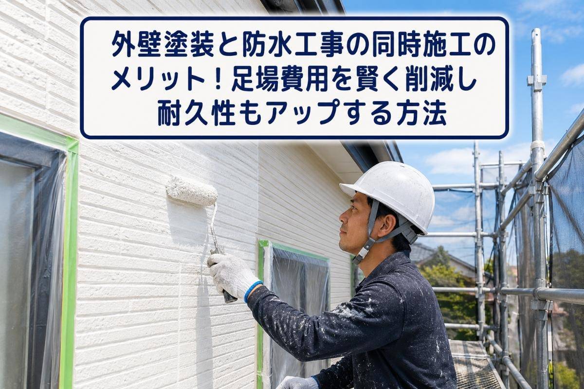 外壁塗装と防水工事の同時施工のメリット！足場費用を賢く削減し耐久性もアップする方法
