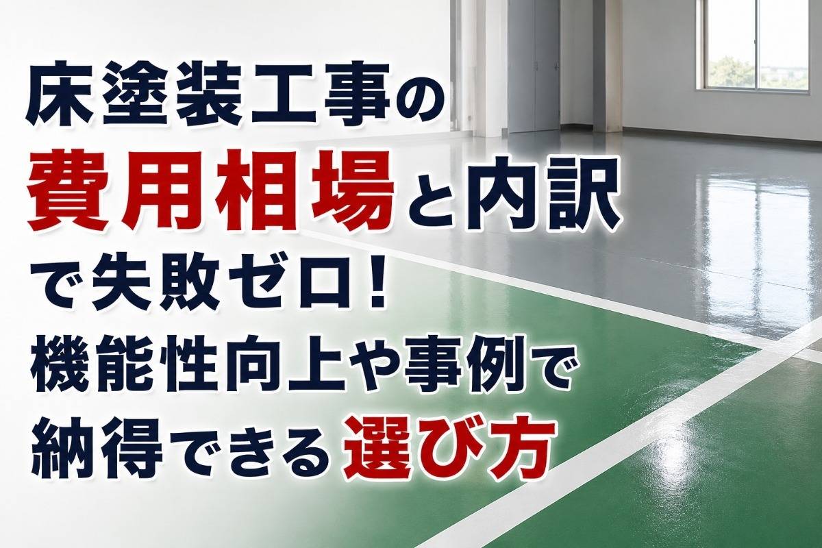 床塗装工事の費用相場と内訳で失敗ゼロ!機能性向上や事例で納得できる選び方