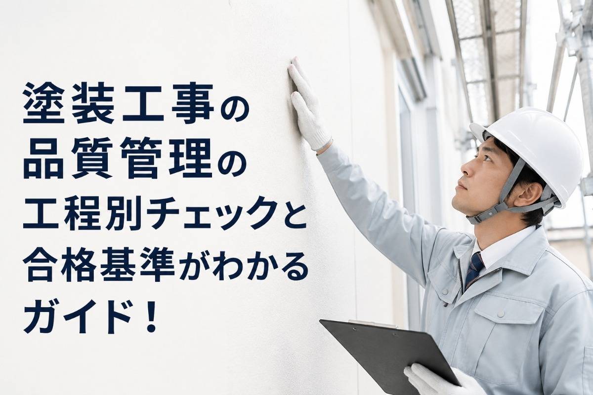 塗装工事の品質管理の工程別チェックと合格基準がわかるガイド!